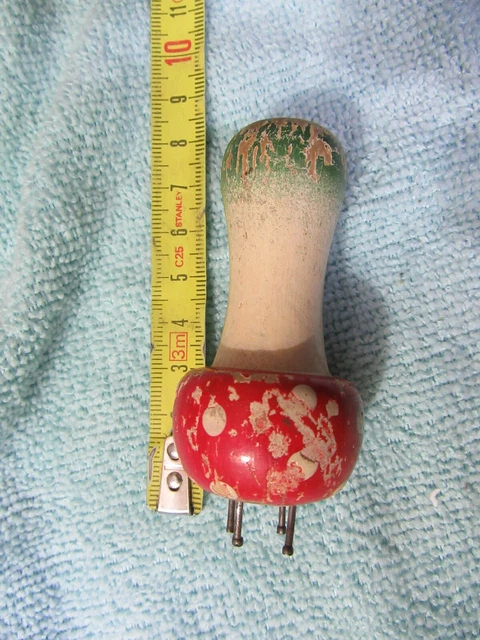 Petit Tabouret Enfant Ancien En Bois Peint à La Main - Style Folklorique - 0071010